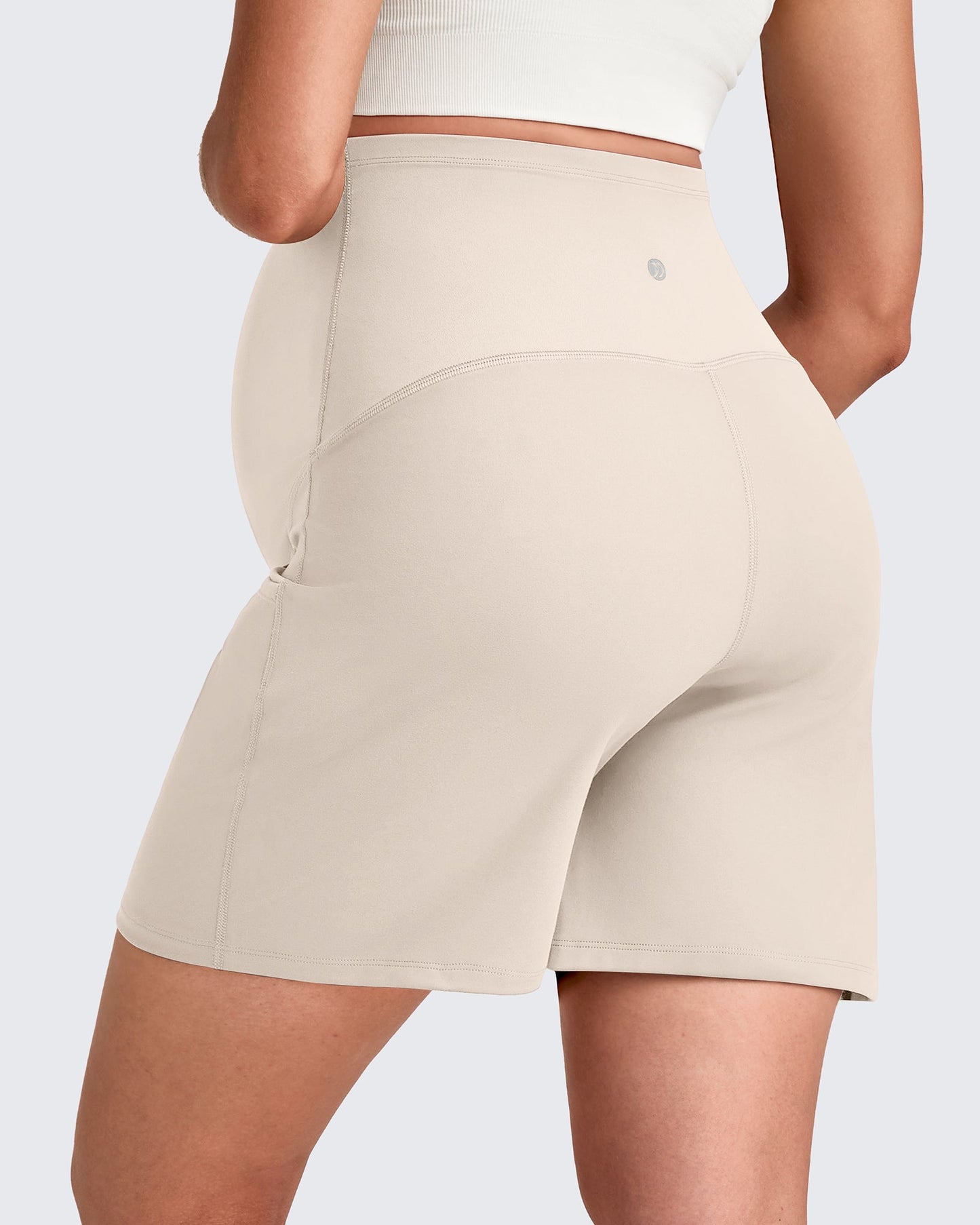 Over The Belly Pregnancy Athletic Shorts 6''