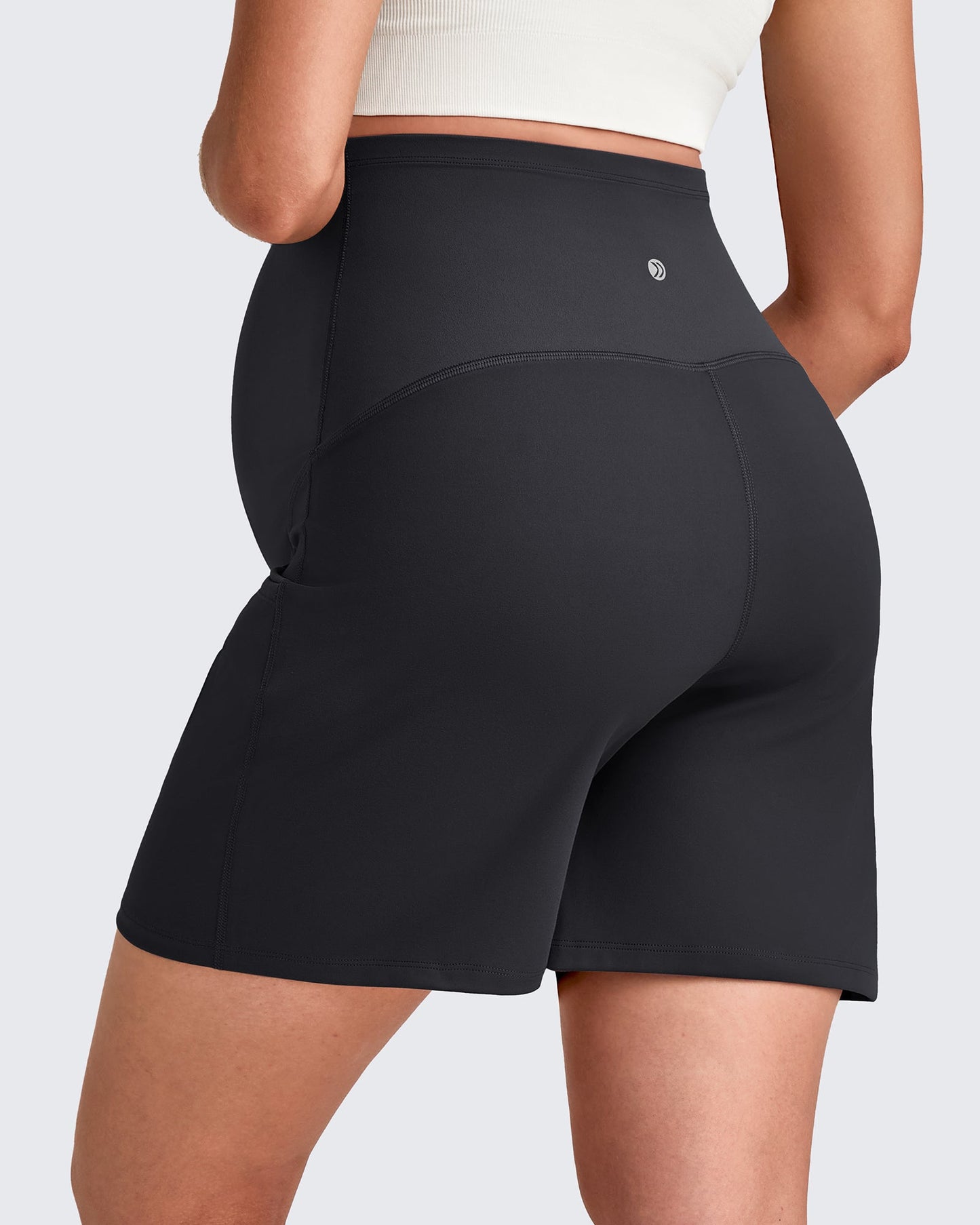 Over The Belly Pregnancy Athletic Shorts 6''