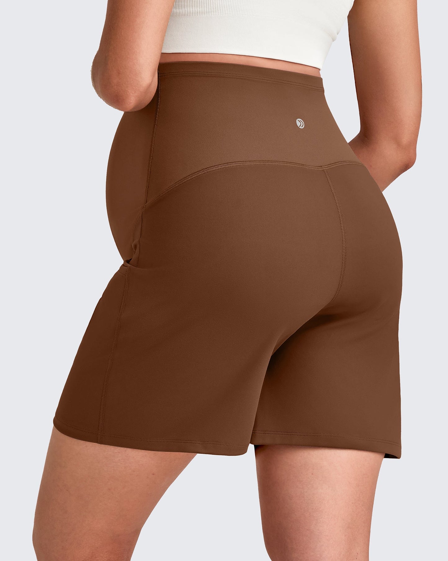 Over The Belly Pregnancy Athletic Shorts 6''
