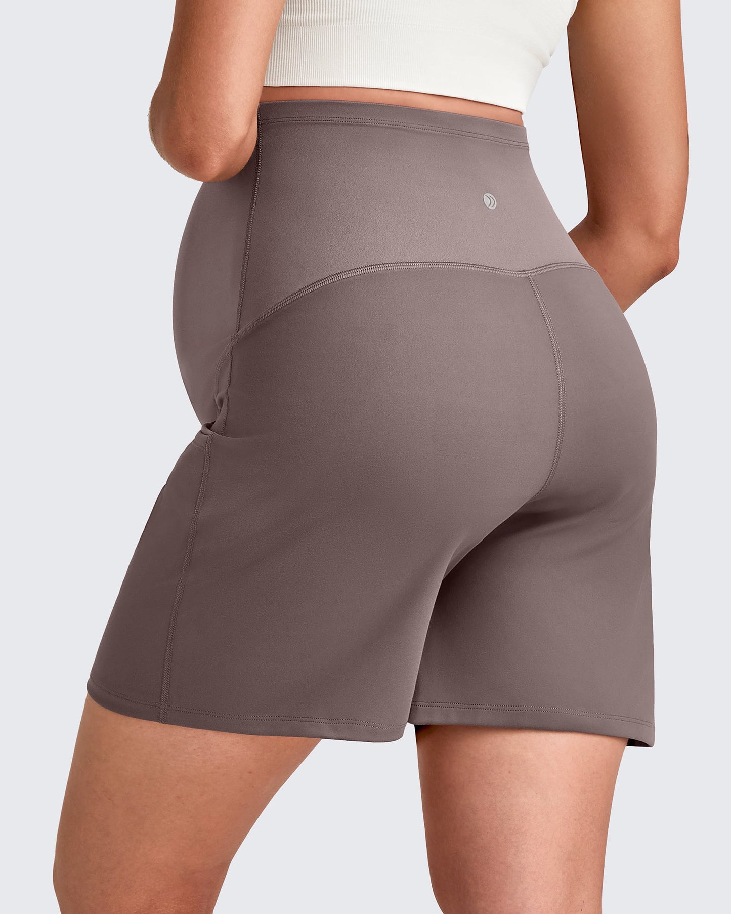 Over The Belly Pregnancy Athletic Shorts 6''