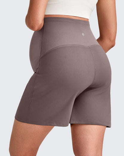 Over The Belly Pregnancy Athletic Shorts 6''