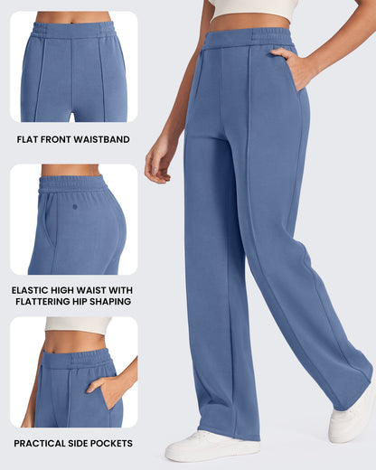 Smoofit Loose High-Rise Elastic Dressy Pants 33