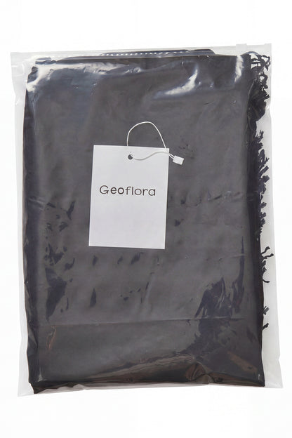 Geoflora Classic Solid Color Fringed Shawl