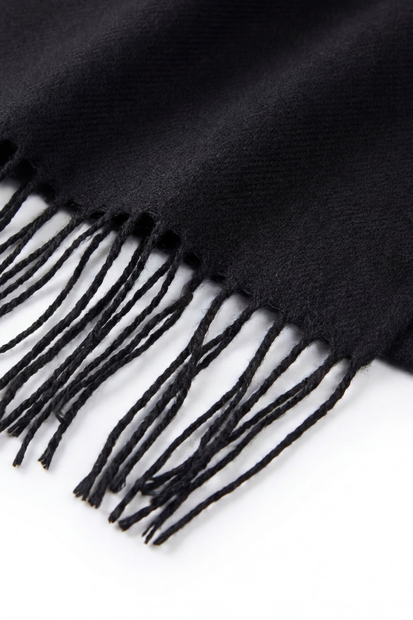 Geoflora Classic Solid Color Fringed Shawl