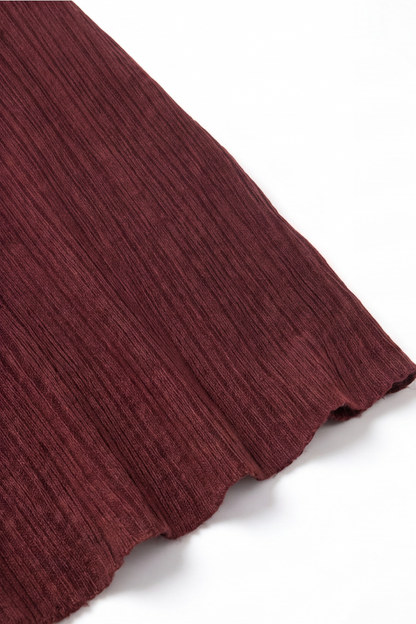 EASYSO Burgundy Knit Spaghetti Strap Long Maxi Dress