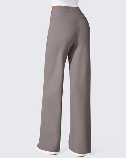 Fleece Lined High-Waist Loose Sweatpants