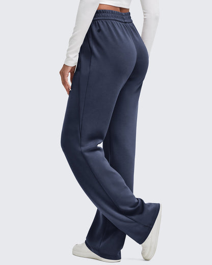 Smoofit Elastic-Waist Wide Leg Sweatpants 27''