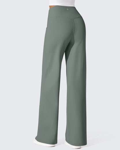 Fleece Lined High-Waist Loose Sweatpants