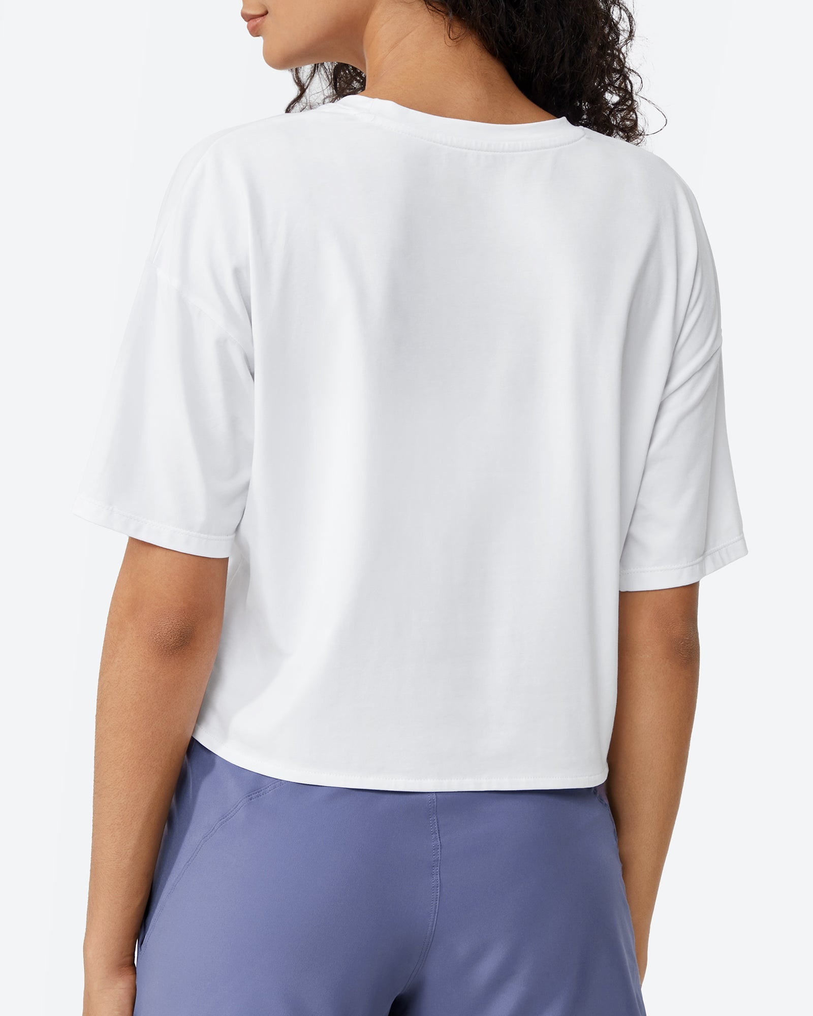 G4Free Activewear Scoop Neck Short Sleeve Workout Crop Tops #