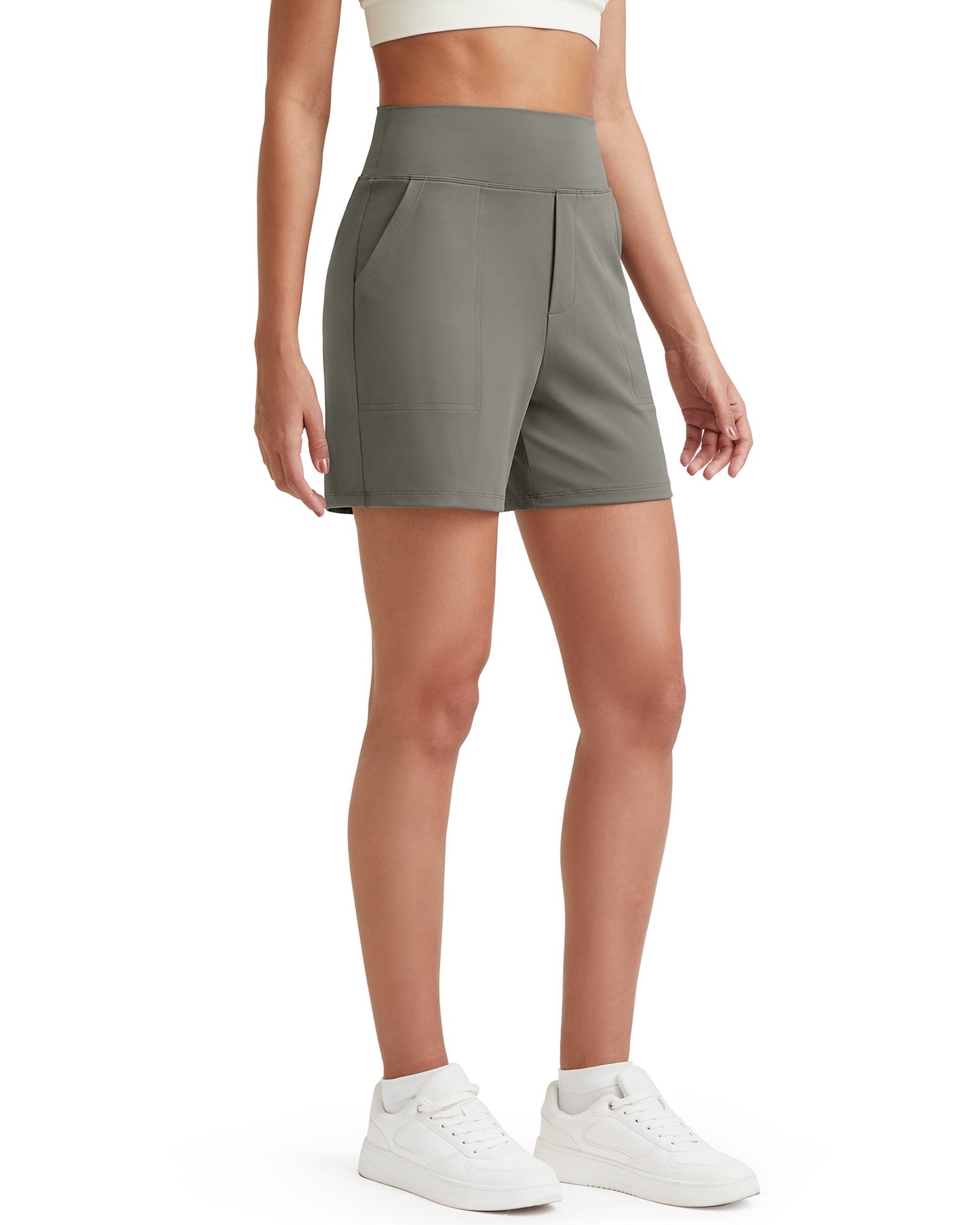 G4Free Activewear High-Waist Burmuda Athletic Shorts 5'' #Black / XS-Black / S-Black / M-Black / L-Black / XL-Black / XXL-Royal Blue / XS-Royal Blue / S-Royal Blue / M-Royal Blue / L