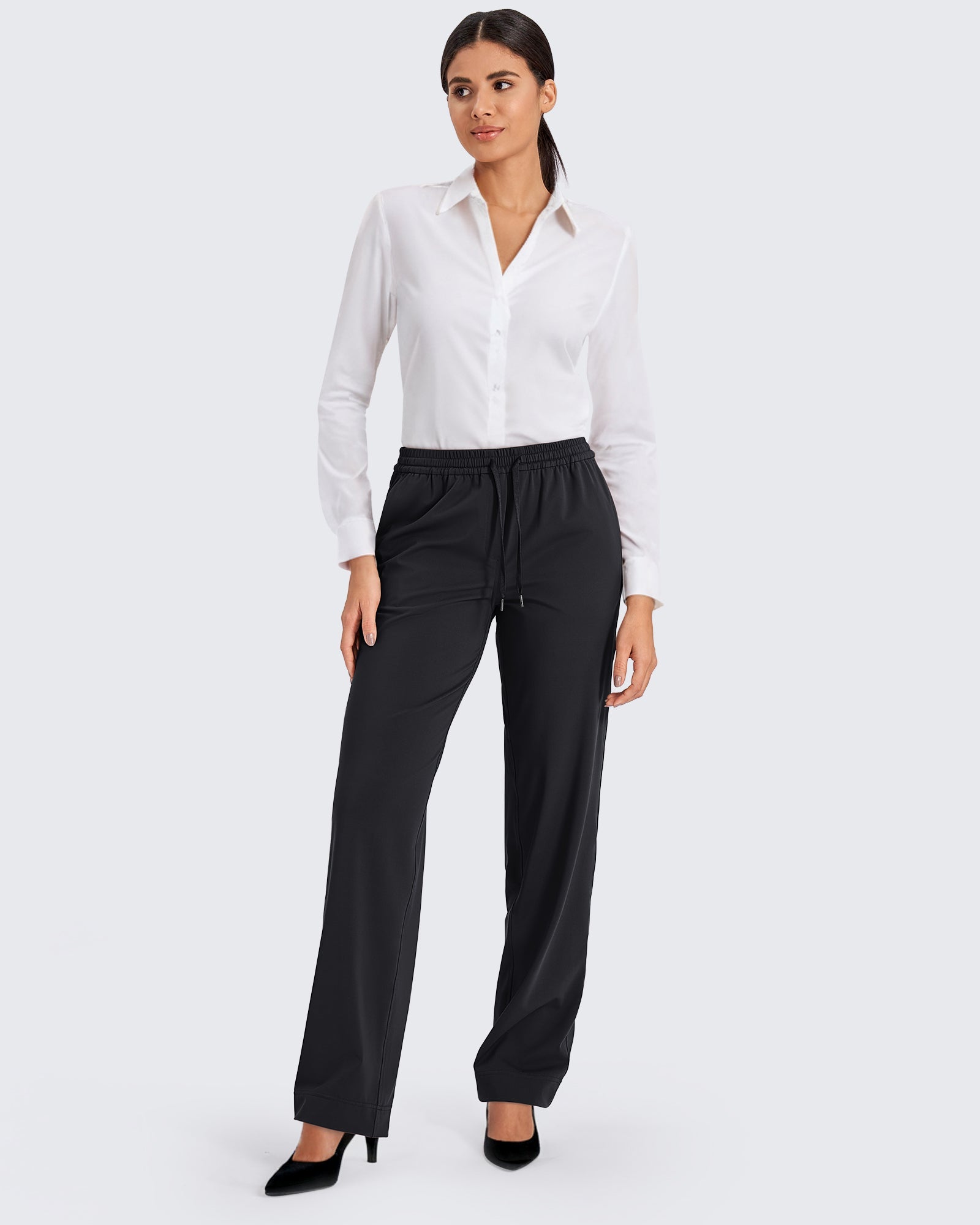 G4Free Activewear Bizcasual Business Drawstrings Straight Pants #Black / S / 29 inseam-Black / S / 31 inseam-Black / S / 33 inseam-Black / M / 29 inseam-Black / M / 31 inseam-Black / M / 33 inseam-Black / L / 29 inseam-Black / L / 31 inseam-Black / L / 33 inseam-Black / XL / 29 inseam