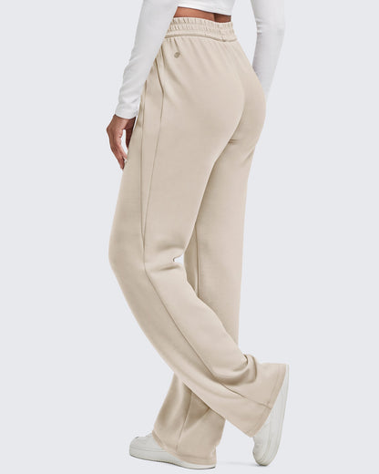 Smoofit Elastic-Waist Wide Leg Sweatpants 27''
