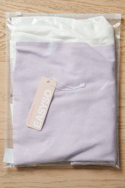 EASYSO Light Purple V-Neck Knit Slip Midi Dress