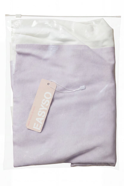 EASYSO Light Purple V-Neck Knit Slip Midi Dress