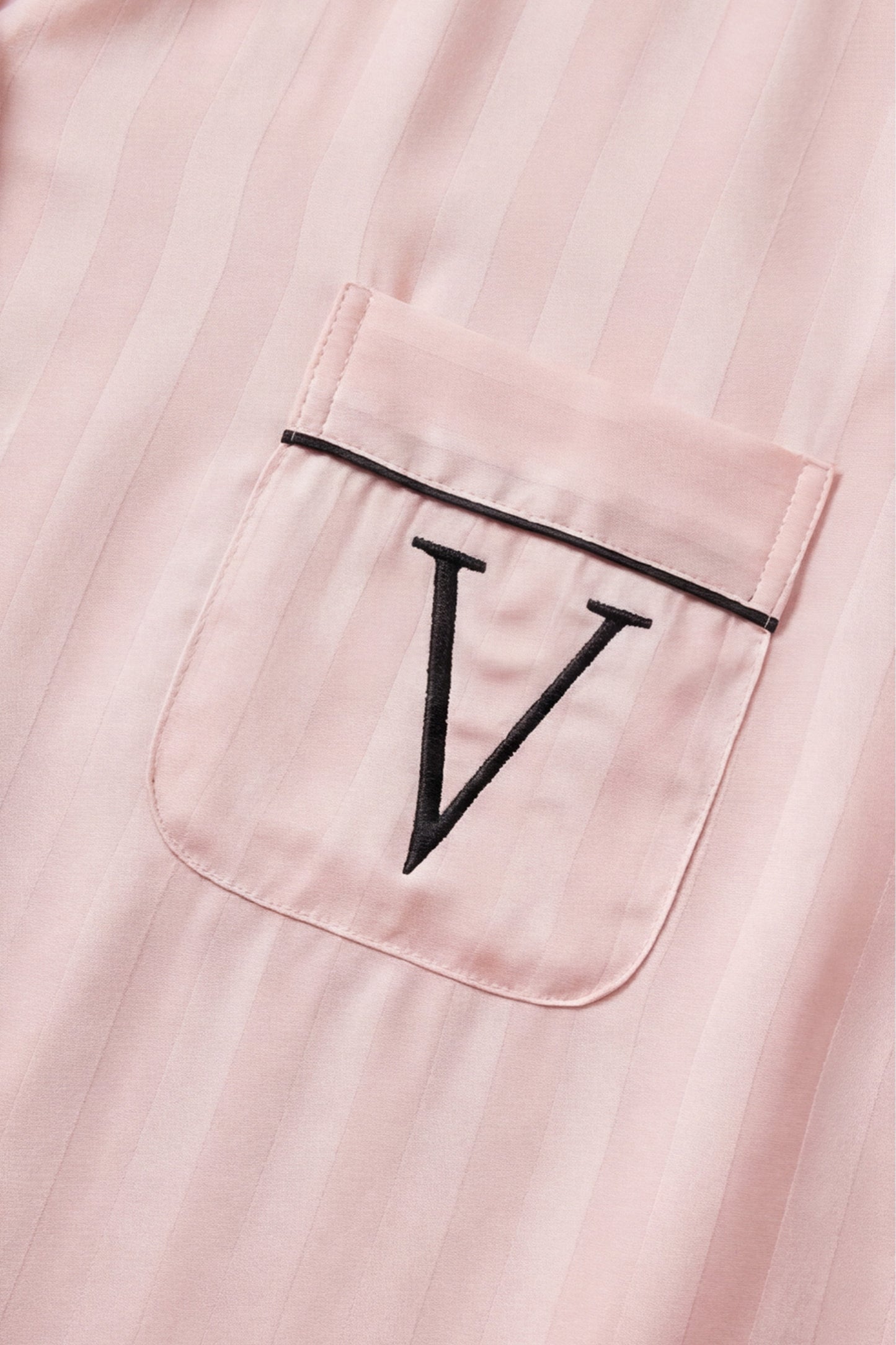 Geoflora Pink Button-Down Long Sleeve Pajama Top