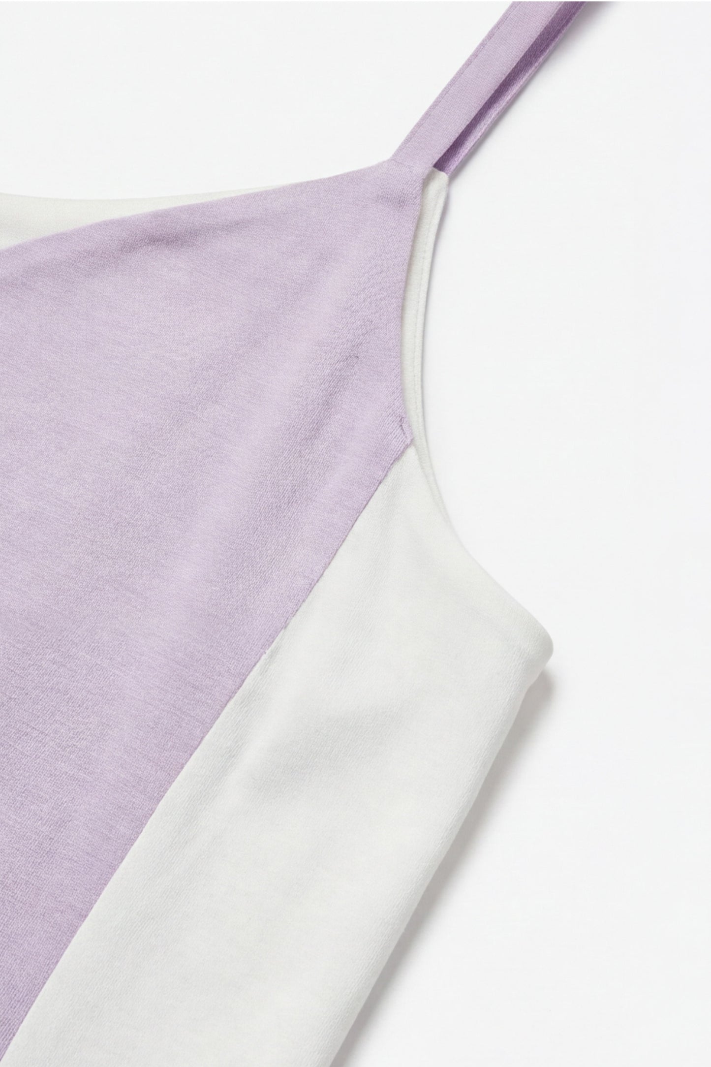 EASYSO Light Purple V-Neck Knit Slip Midi Dress