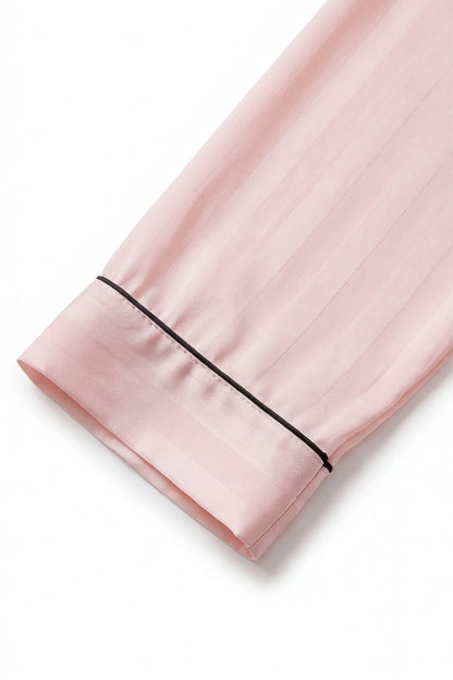 Geoflora Pink Button-Down Long Sleeve Pajama Top