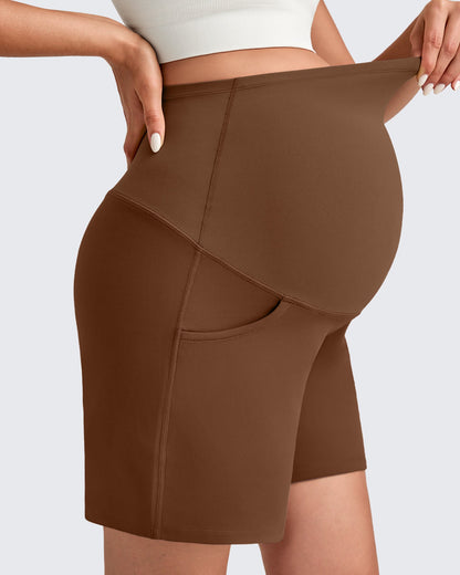 Over The Belly Pregnancy Athletic Shorts 6''