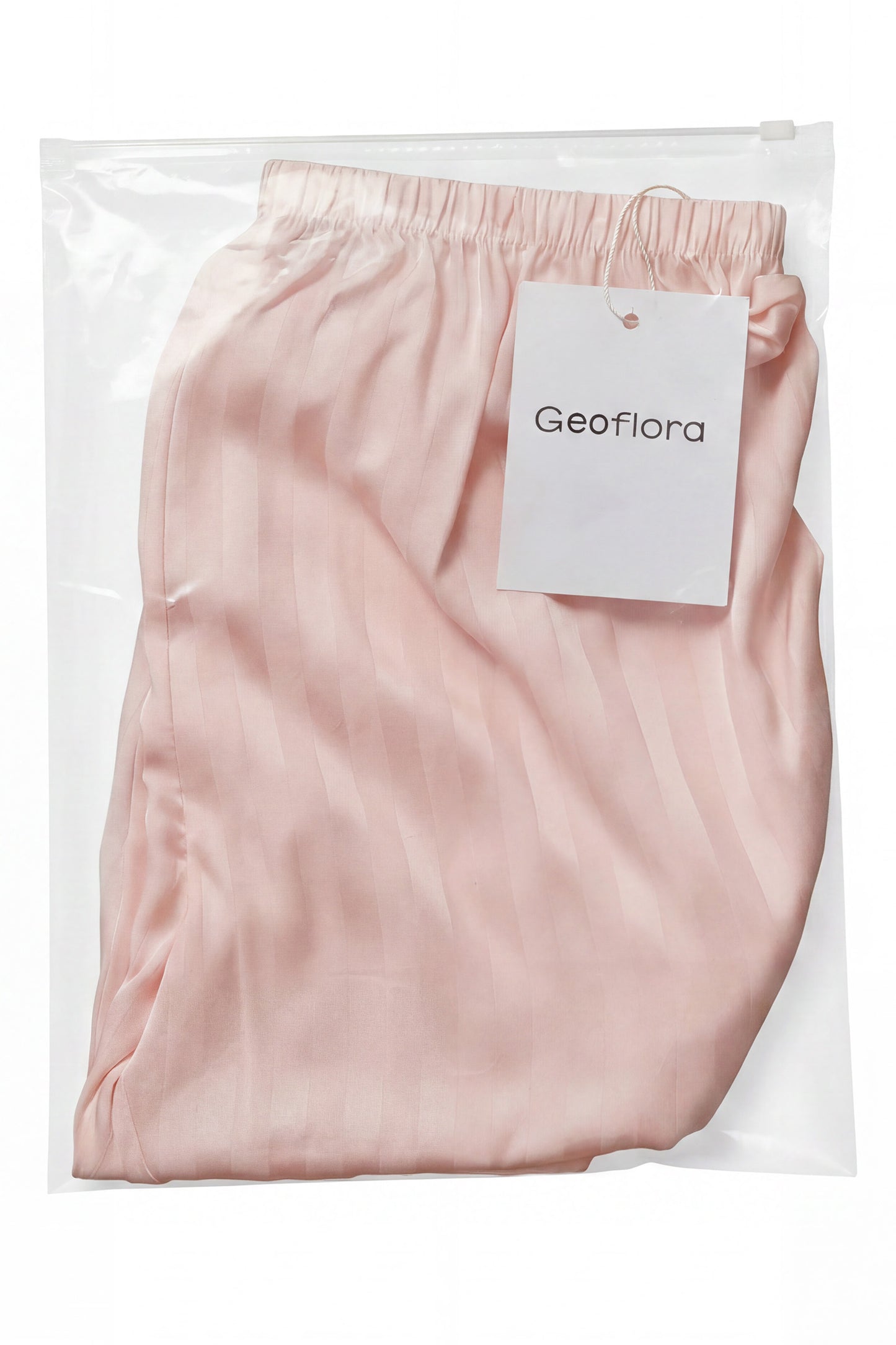 Geoflora Pink Elastic Waist Casual Wide Leg Pants - Lightweight Comfort Sleepwear Loungewear Trousers
