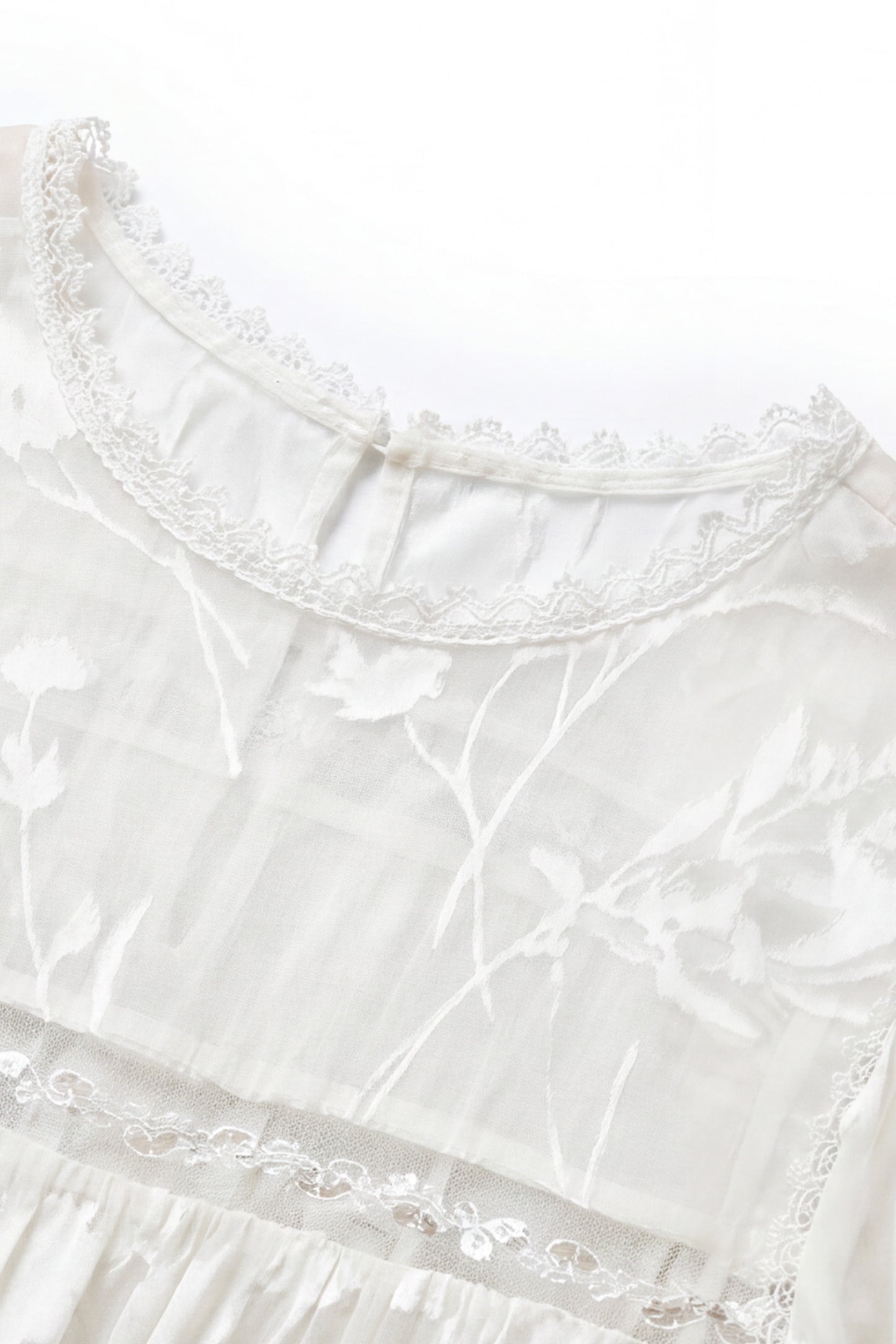 EASYSO  Floral Lace Tiered Dress