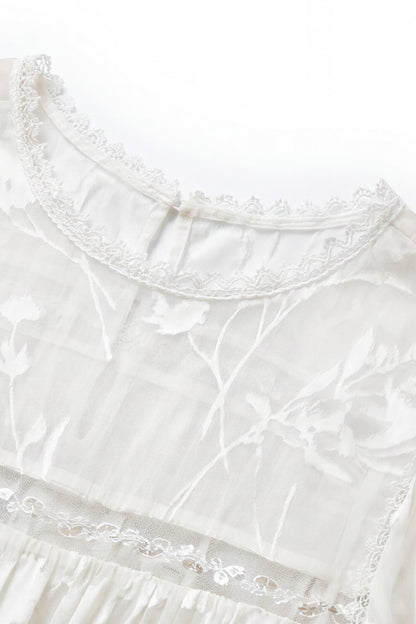 EASYSO  Floral Lace Tiered Dress