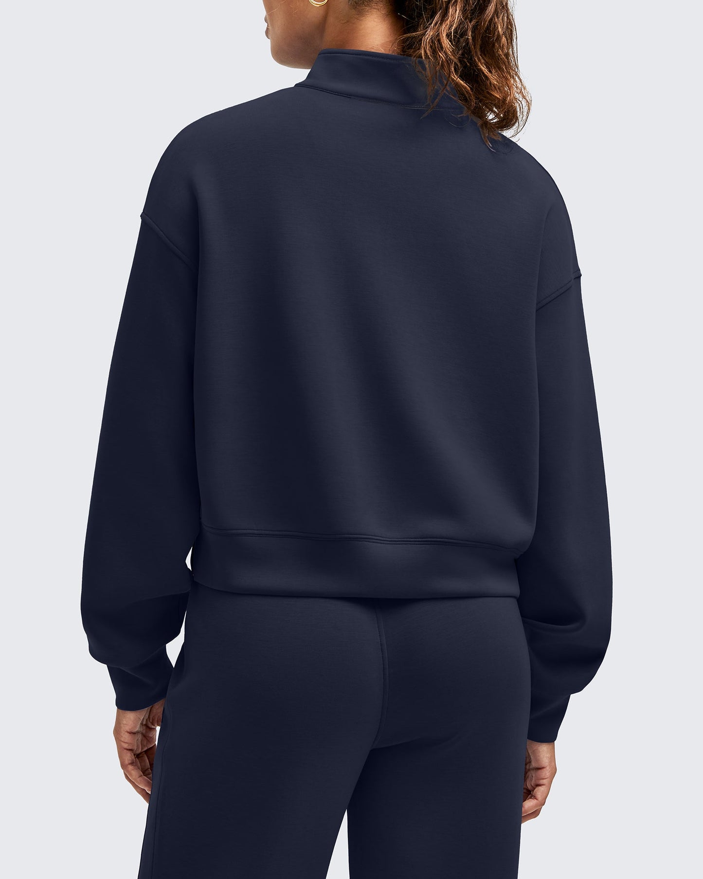 Smoofit Half-Zip Mock Neck Long Sleeve Sweatshirts
