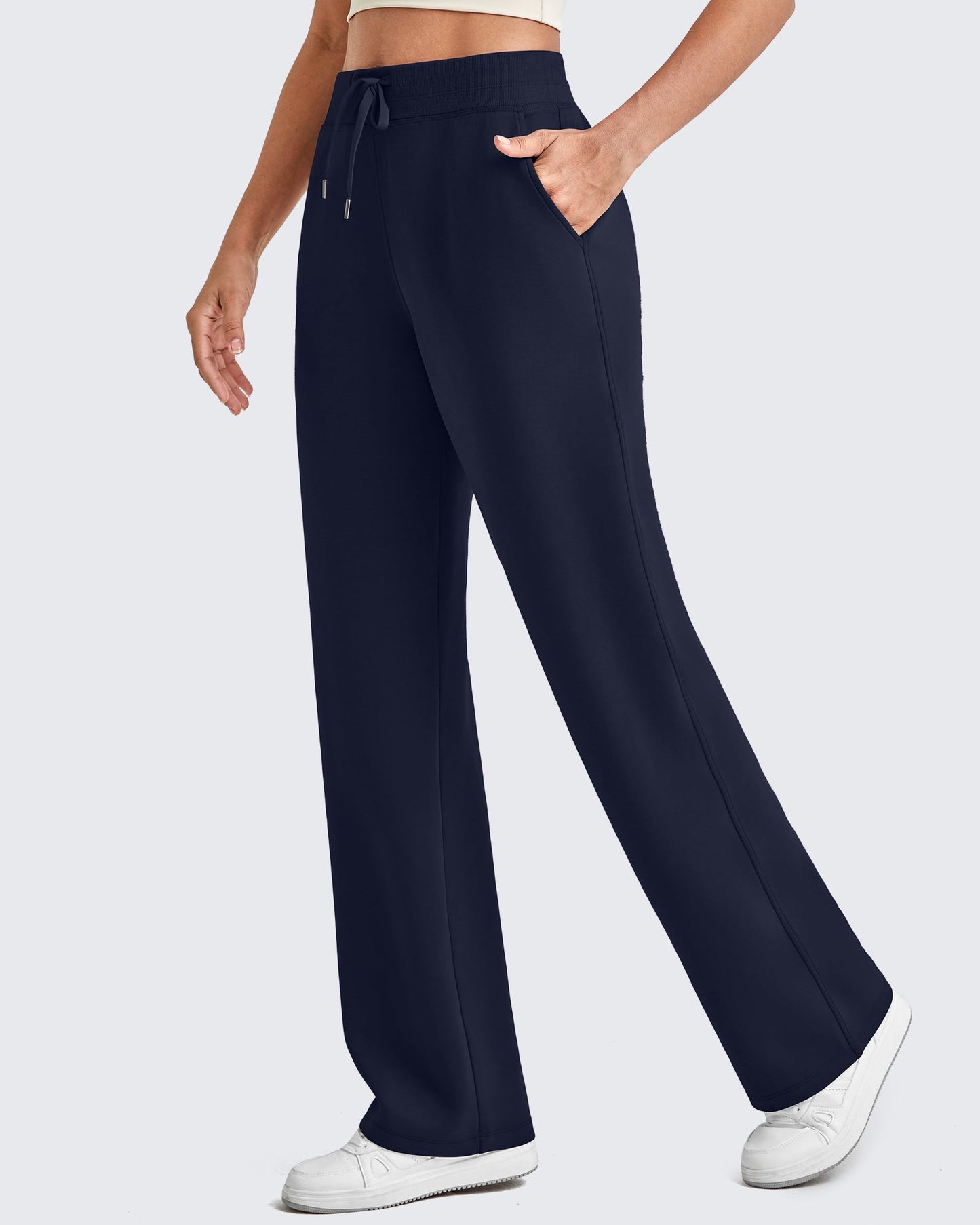Smoofit Wide Leg Elastic Drawstring Sweatpants