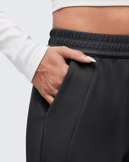 Smoofit Elastic-Waist Wide Leg Sweatpants 31''
