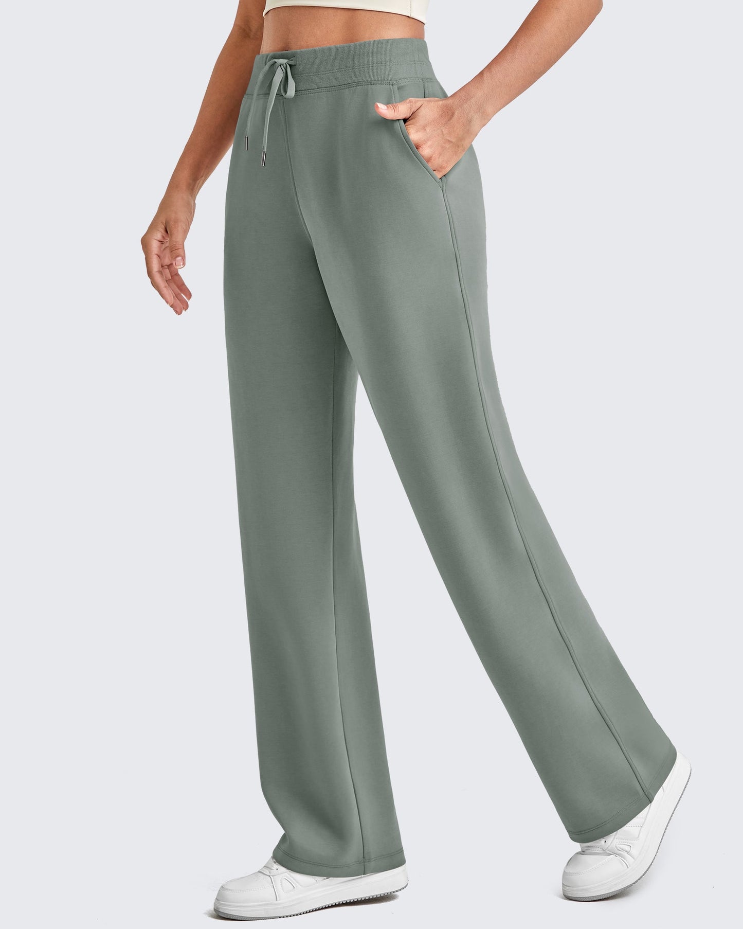 Smoofit Wide Leg Elastic Drawstring Sweatpants