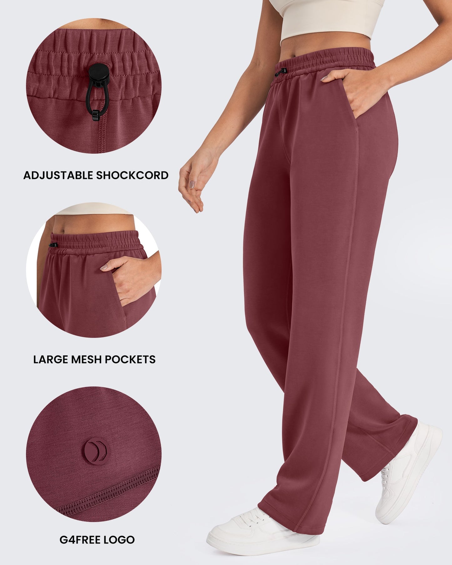 Smoofit Mid-Waist Wide Leg Sweatpants 29