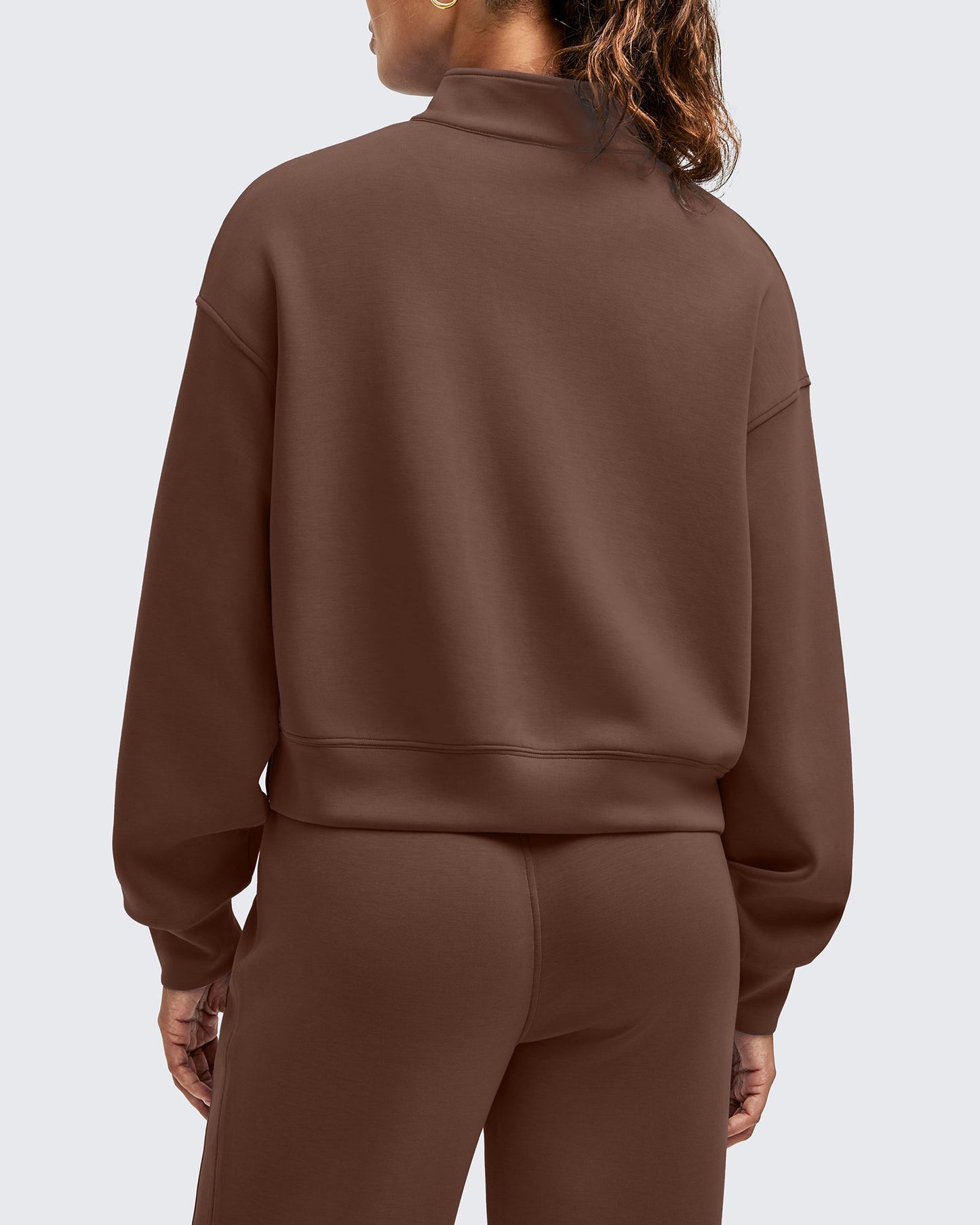 Smoofit Half-Zip Mock Neck Long Sleeve Sweatshirts