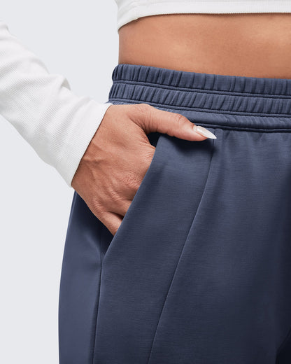 Smoofit Elastic-Waist Wide Leg Sweatpants 29''