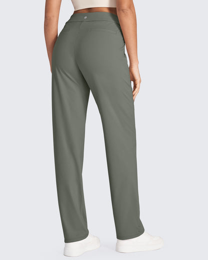 Bizcasual High-Waist Straight Dress Pants