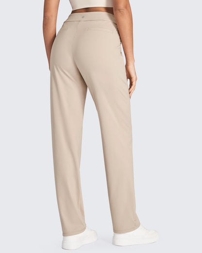 G4Free Activewear Bizcasual High-Waist Straight Dress Pants #
