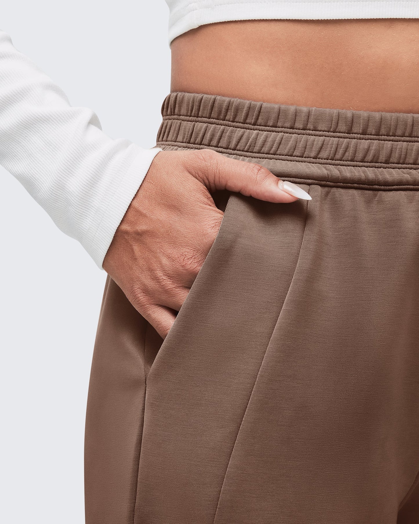 Smoofit Elastic-Waist Wide Leg Sweatpants 31''
