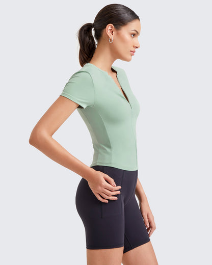 G4Free Activewear BareFeel Half Zip Slim Fit Athletic Shirts #Black / S-Black / M-Black / L-Black / XL-Black / XS-Dark Grey / S-Dark Grey / M-Dark Grey / L-Dark Grey / XL-Dark Grey / XS