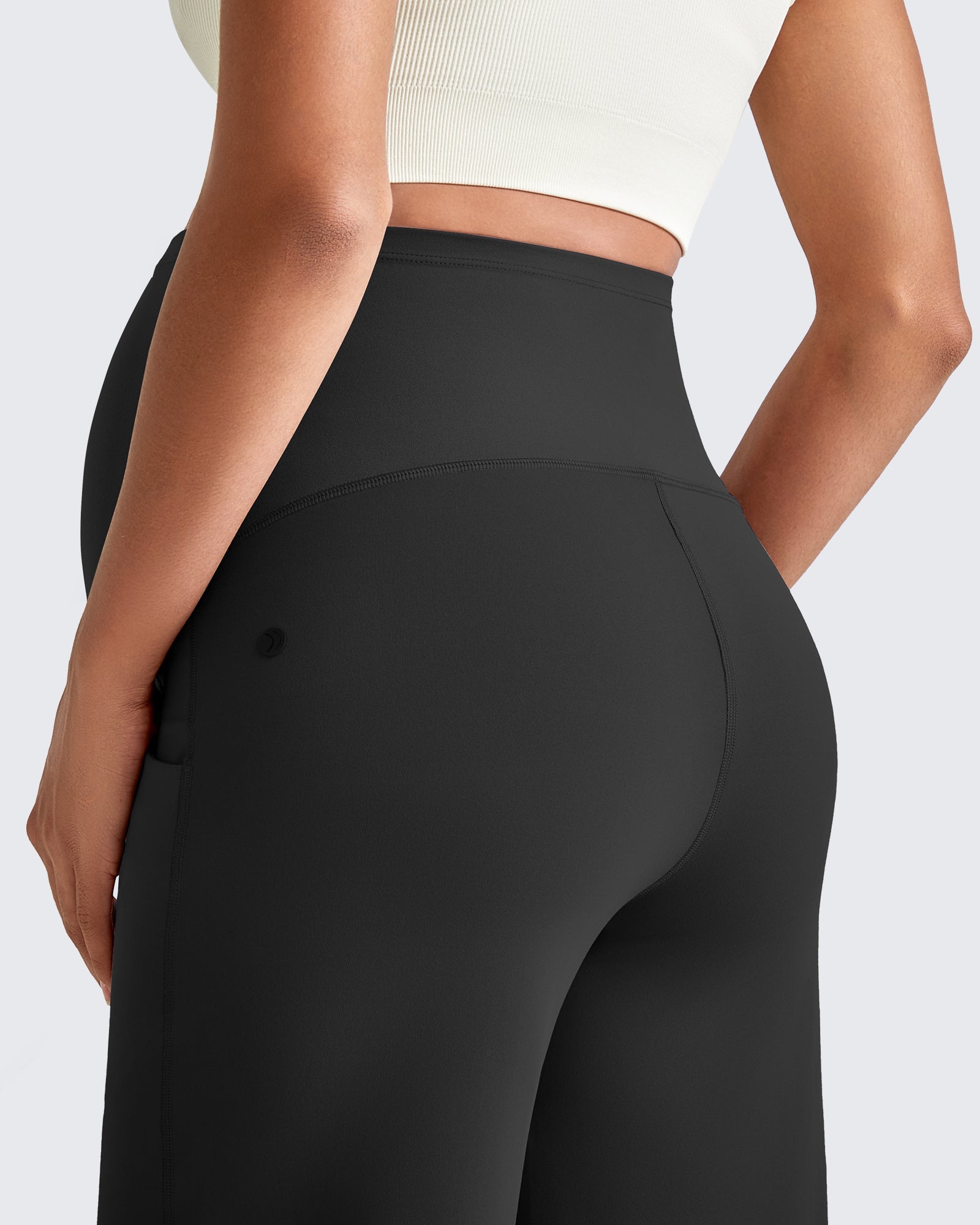 G4Free Activewear Wide Leg Pockets Front Pleats Maternity #Black / S / 28 Inseam-Black / S / 30 Inseam-Black / S / 32 Inseam-Black / M / 28 Inseam-Black / M / 30 Inseam-Black / M / 32 Inseam-Black / L / 28 Inseam-Black / L / 30 Inseam-Black / L / 32 Inseam-Black / XL / 28 Inseam