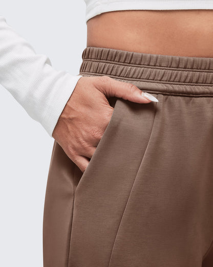 Smoofit Elastic-Waist Wide Leg Sweatpants 27''