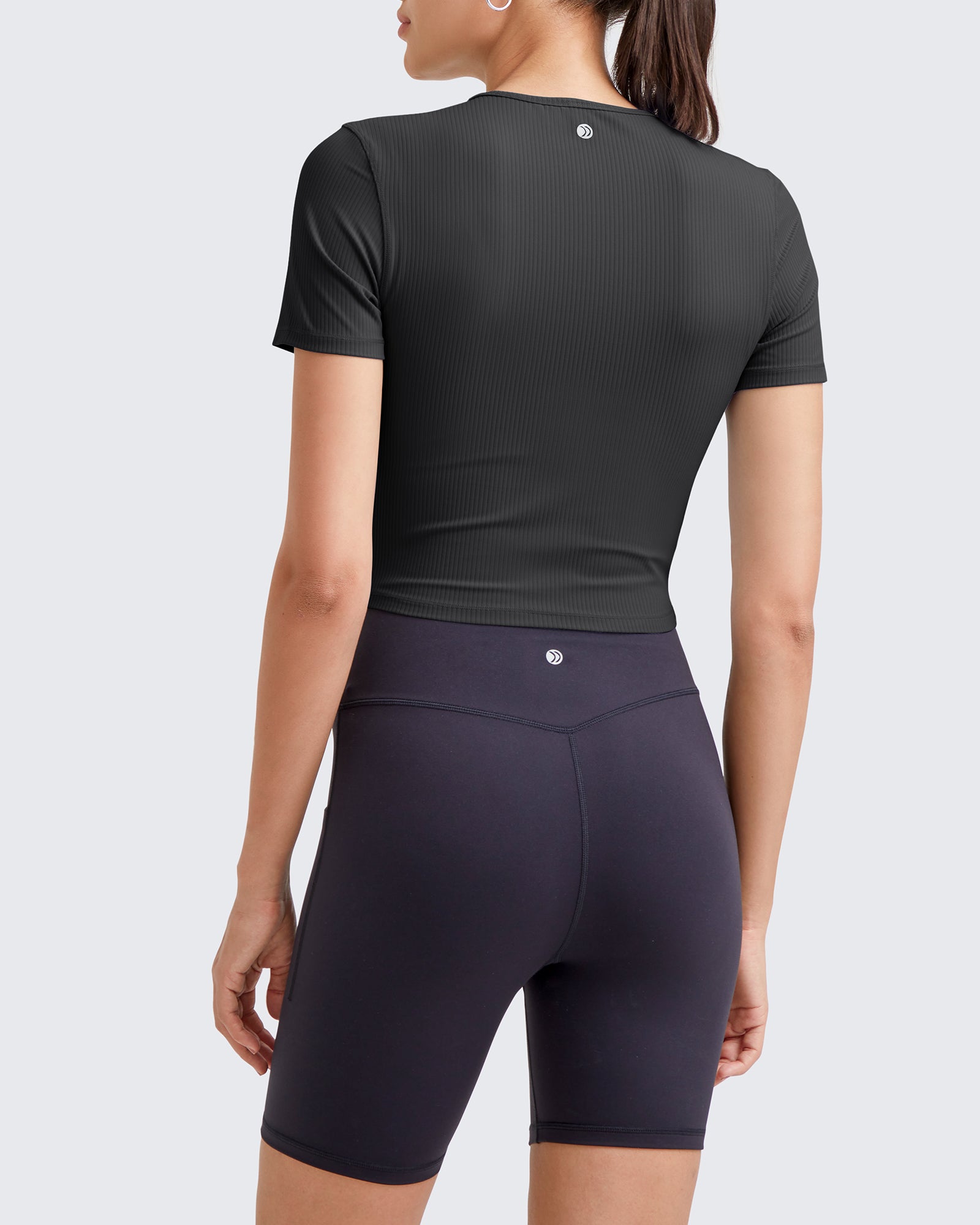 G4Free Activewear Ribbed Slim Workout Crop Short Sleeve #Khaki / S-Khaki / M-Khaki / L-Khaki / XL-Khaki / XS-Purple / S-Purple / M-Purple / L-Purple / XL-Purple / XS