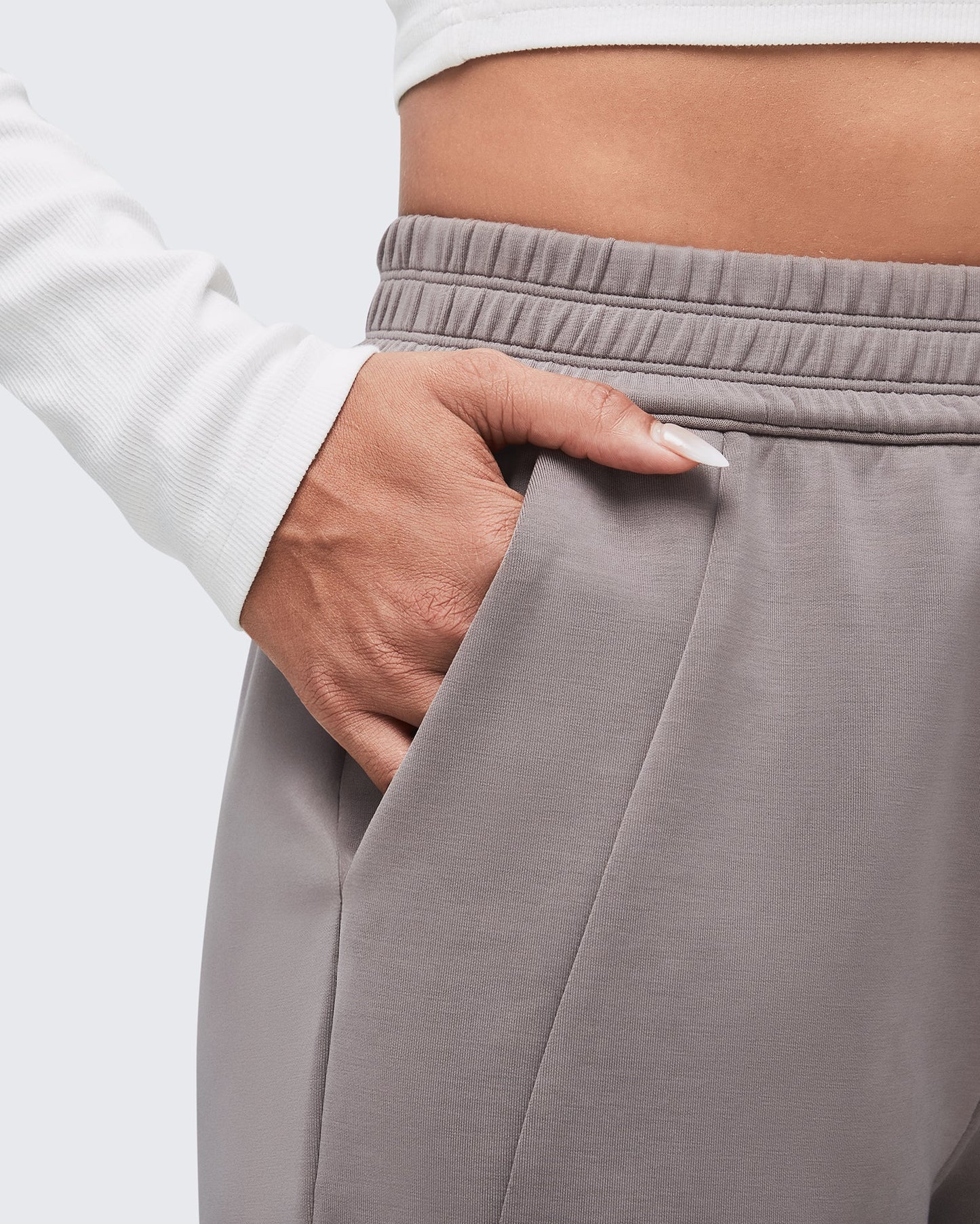 Smoofit Elastic-Waist Wide Leg Sweatpants 31''