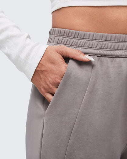 Smoofit Elastic-Waist Wide Leg Sweatpants 31''
