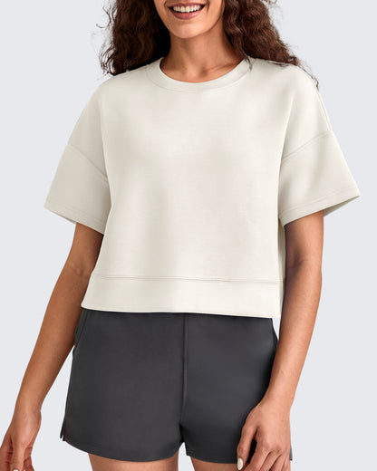 Smoofit Crew Neck Boxy Drop Shoulder Short Sleeve