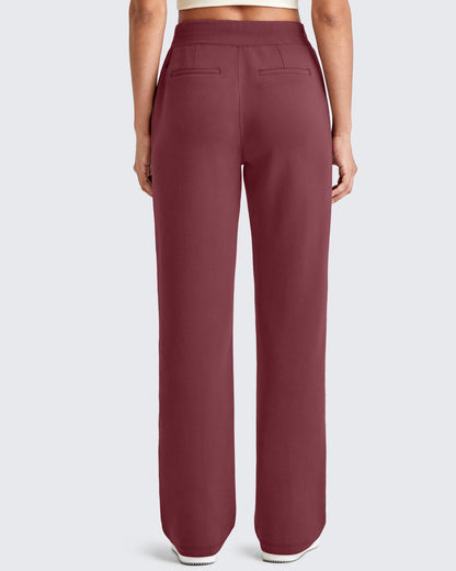 Smoofit Wide Leg Elastic Drawstring Sweatpants
