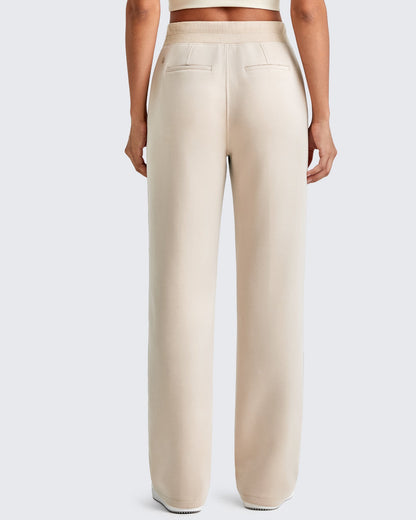 Smoofit Wide Leg Elastic Drawstring Sweatpants