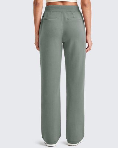 Smoofit Wide Leg Elastic Drawstring Sweatpants