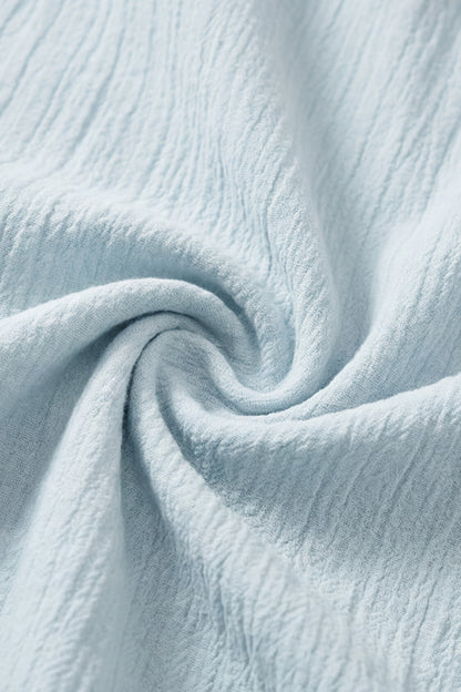 Geoflora Light Blue Ruffle Hem Wide Leg Pants