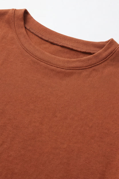 EASYSO Travel-Ready Curved Hem Pullover – Buttery Soft Peach-Skin Crewneck Lounge Top