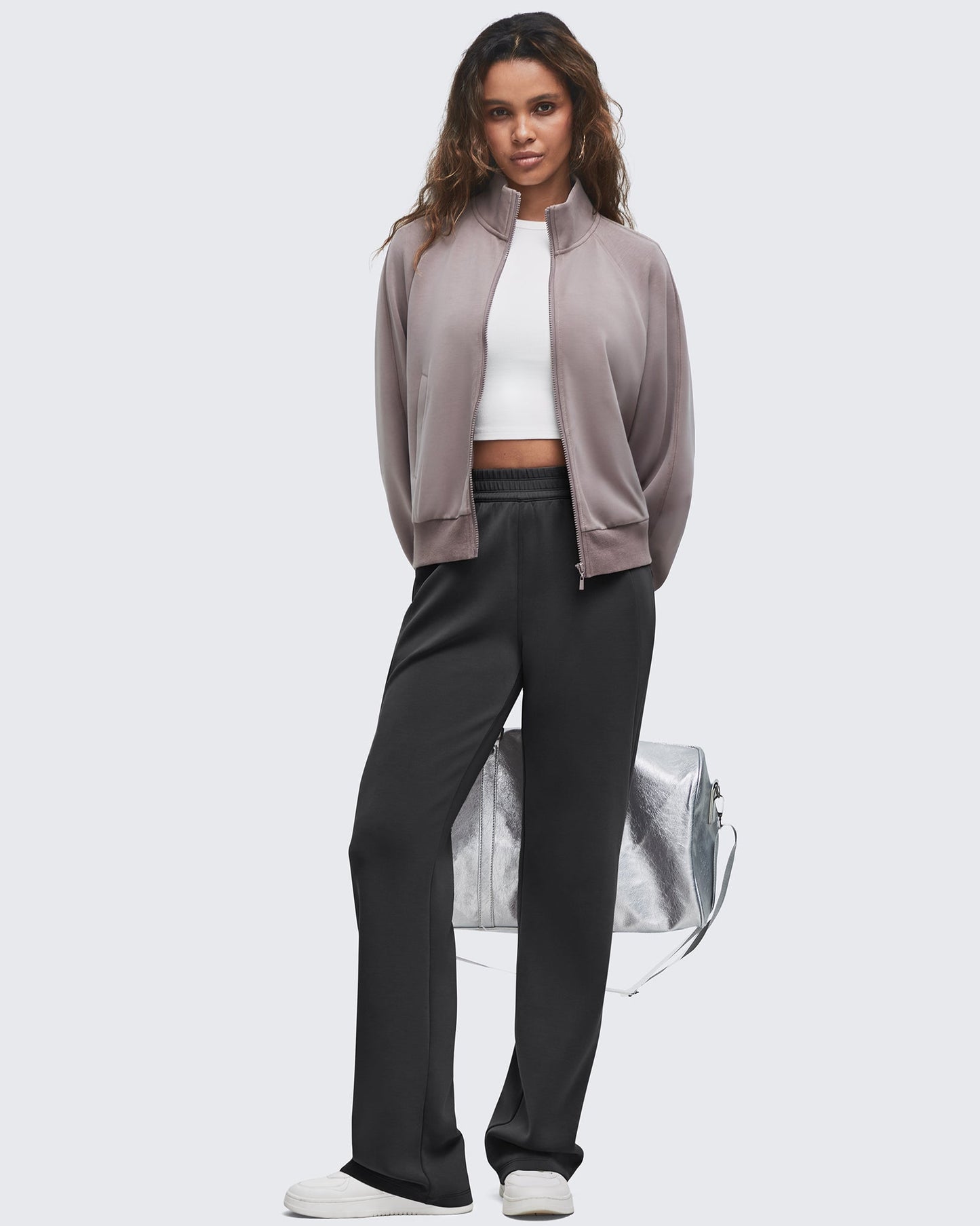 Smoofit Elastic-Waist Wide Leg Sweatpants 31''