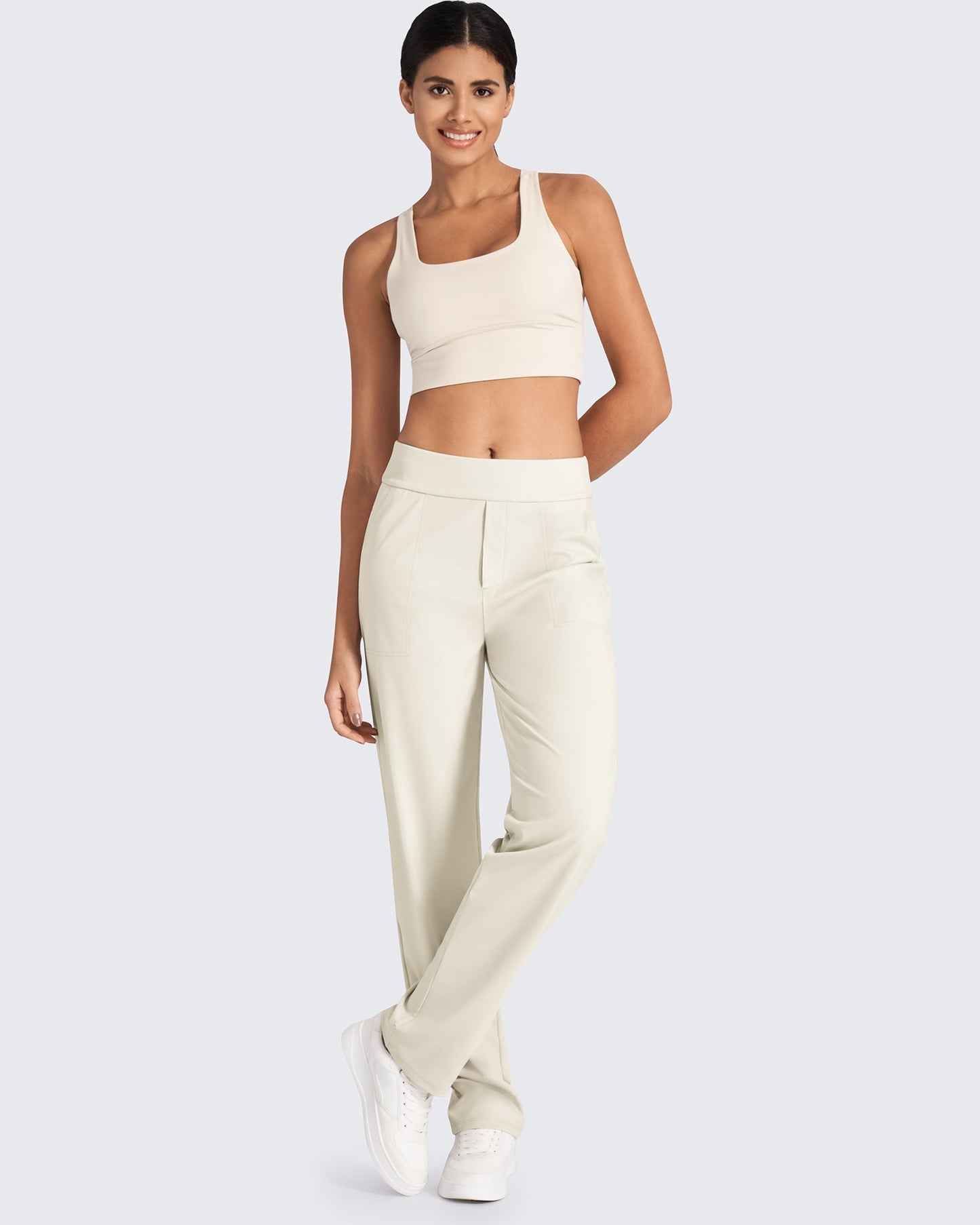 Bizcasual High-Waist Straight Dress Pants