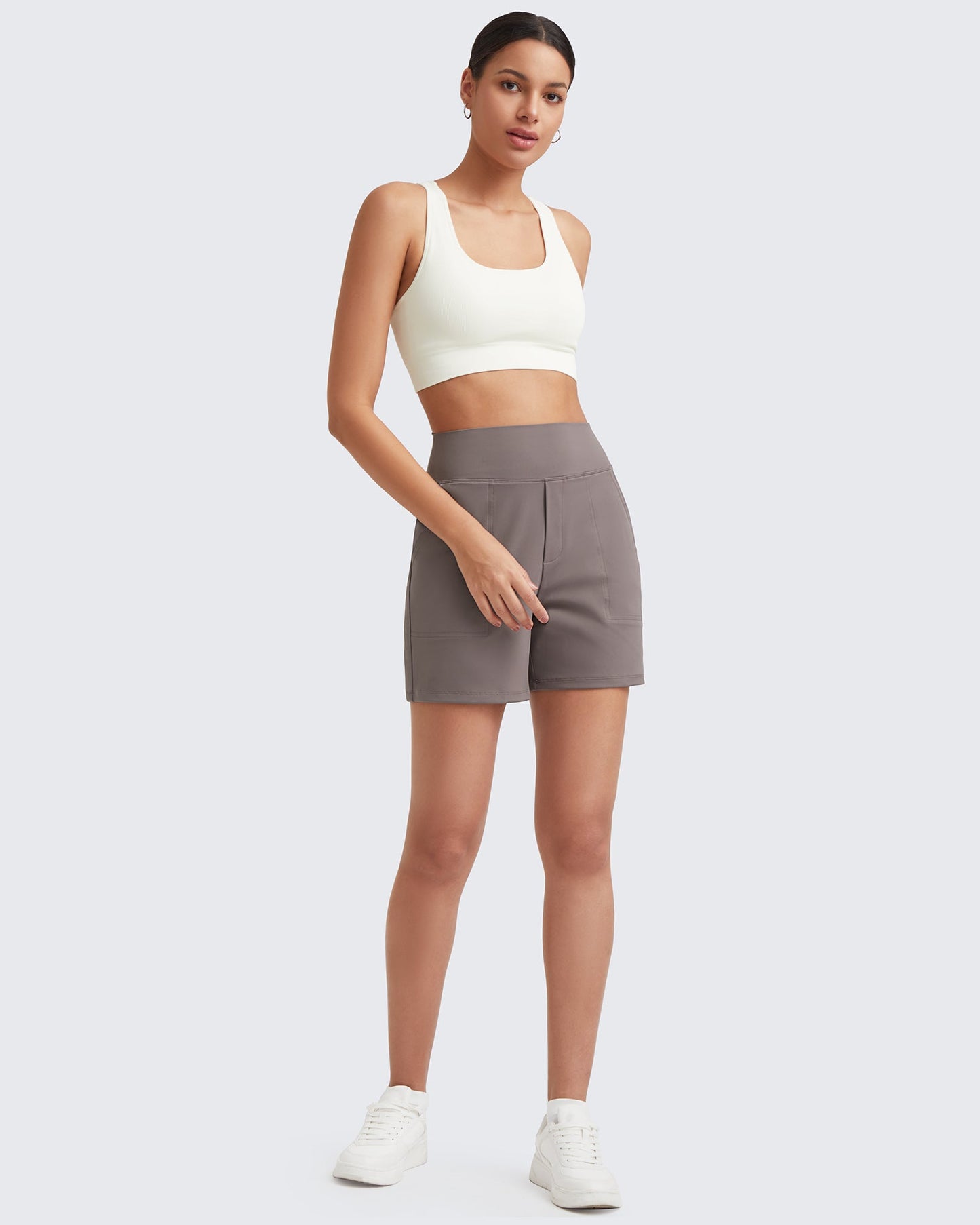High-Waist Burmuda Athletic Shorts 5''